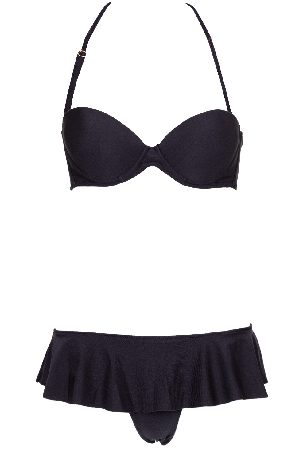 Completo Nero Lycra Volant