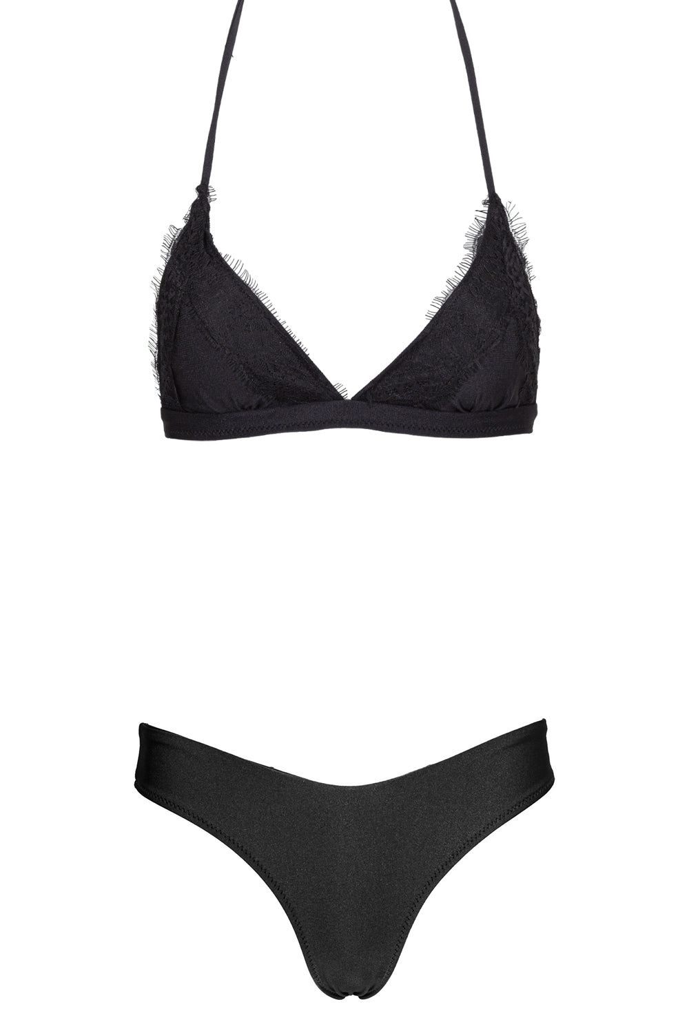 Completo Merletto Black Slip Chiuso